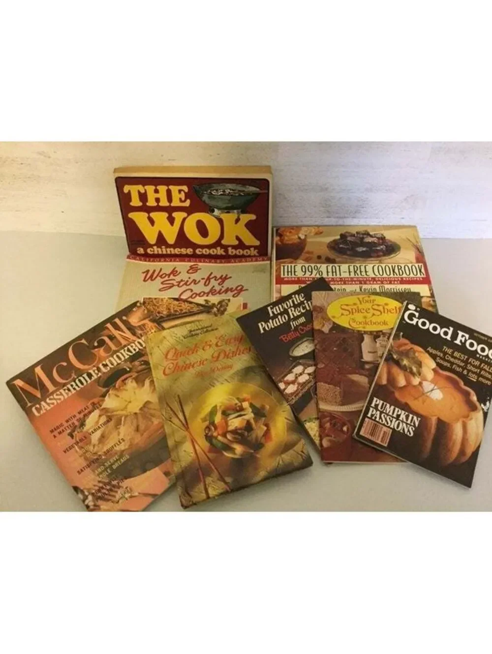Set Of 7 Vintage Cookbooks Wok Collectable McCalls Chinese Fall Food DIY Cooking